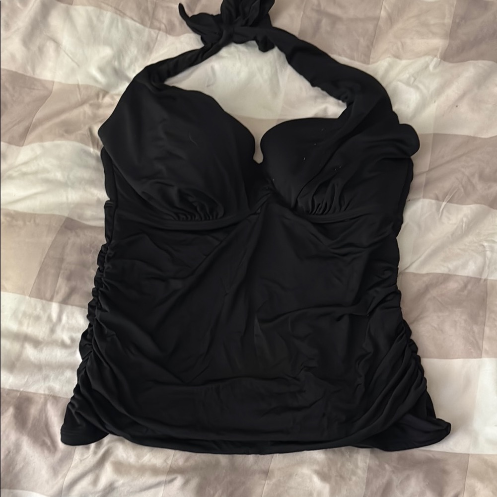 Athleta Black Halter Swim Top